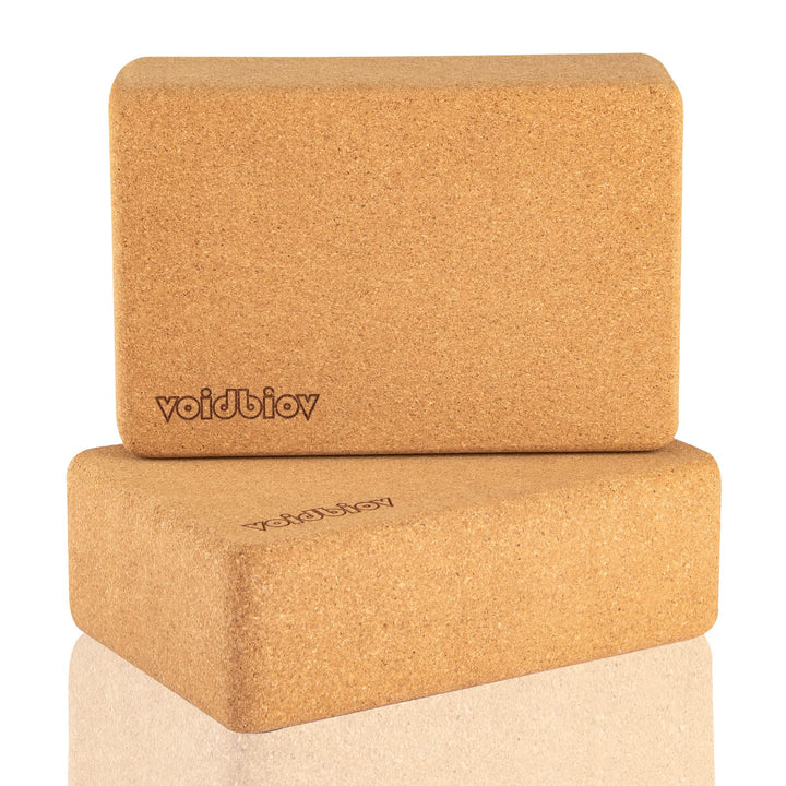 Yoga Block Set aus Kork(3"x 9" x 6"/4"x 9"x 6"),Professionelle Blöcke für Yoga, Pilates, Übungen Dah