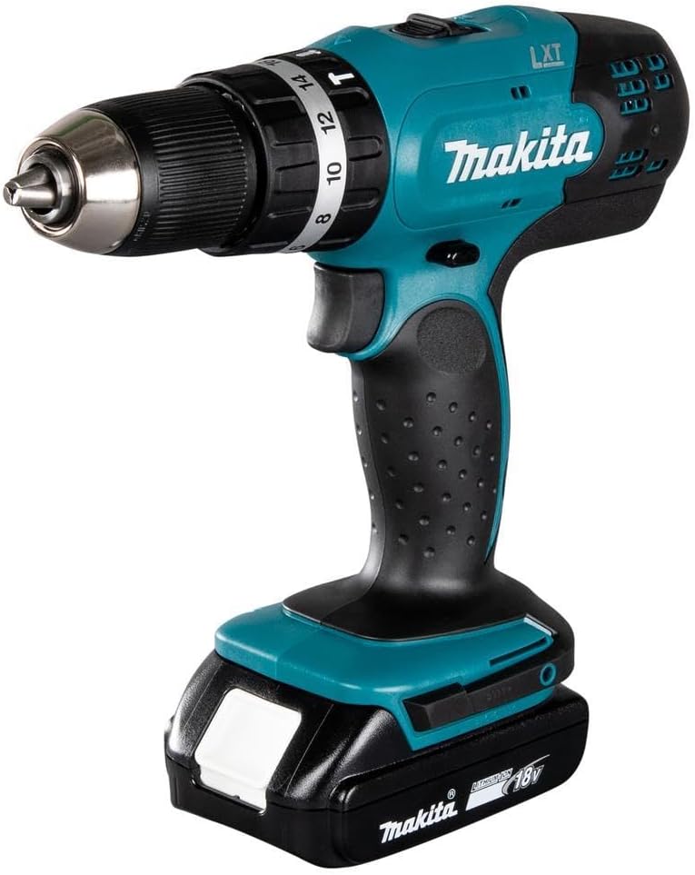 Makita DHP453RFE Akku-Schlagbohrschrauber 18V / 3,0 Ah, 2 Akkus + Ladegerät im Transportkoffer, Schw