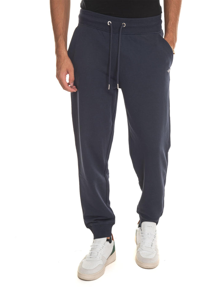 GANT Herren Reg Shield Sweatpants Logo Sweathose XXL Evening Blue, XXL Evening Blue