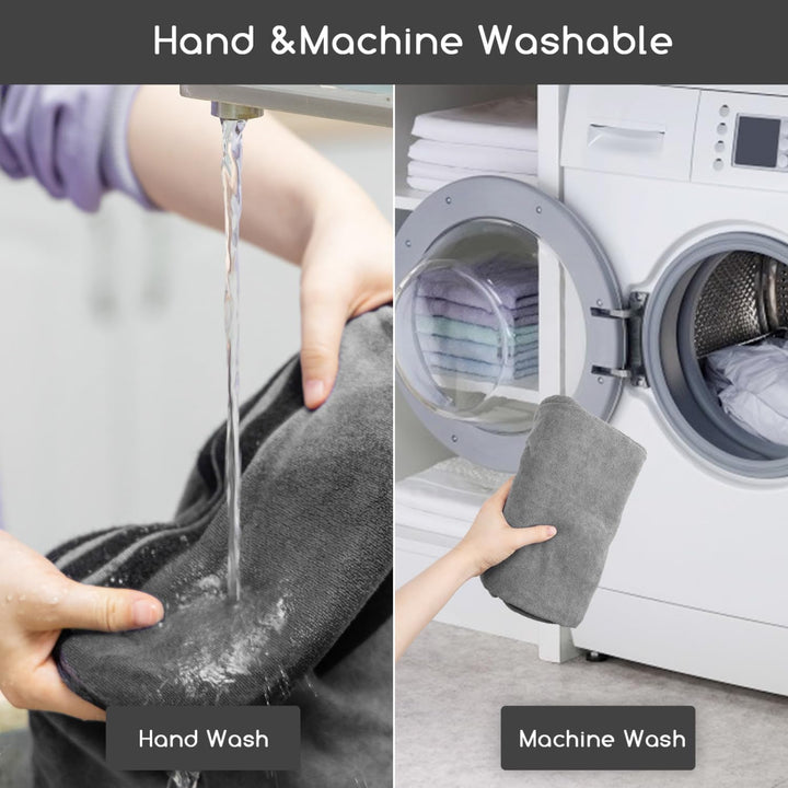 Nobleza Hundebademantel Mikrofaser mit Klettverschluss,Super saugfähig und schnell trocknend,Bademan