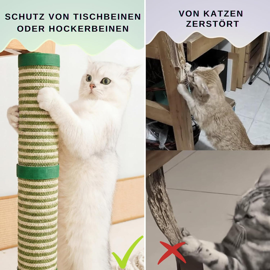 2 Stück Katze Kratzschutz Katzenkratzmatte Möbelschutz Pet Tischbein Katzenkratzer Kratzmatte für Ka