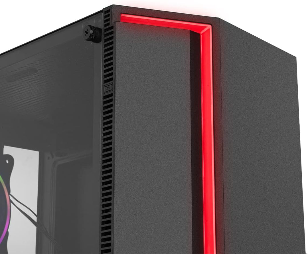 NOX XTREME PRODUCTS Infinity Gamma - Mid-Tower ATX/M-ATX/ITX ARGB Dynamic Rainbow, Seitenteil aus ge