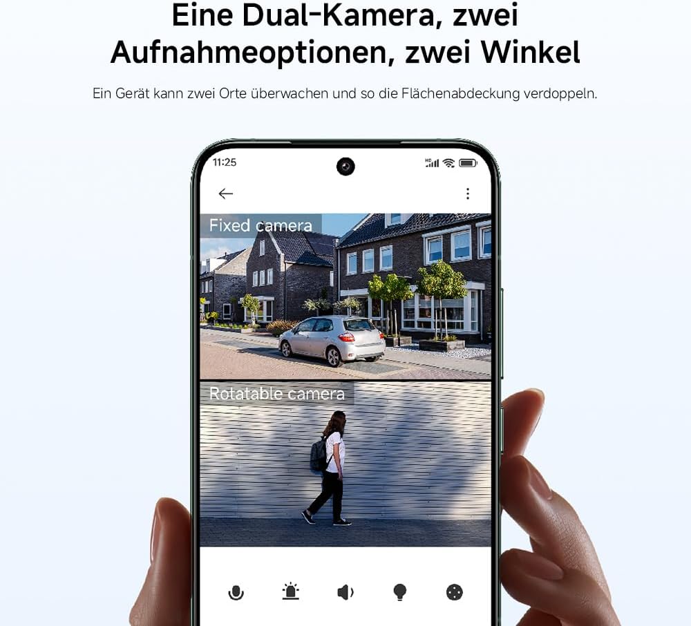 XIAOMI Outdoor Kamera CW500 Dual, Dual 2.5K Ultra-HD Bildqualität, AI Erkennung, Dual-Band Wi-Fi 6,
