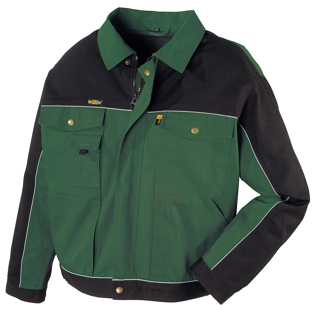 teXXor 2-in-1 Arbeitsbundjacke Canvas 320 mit Cordura, verstärkt grün 50, 20-008315-50, Grün 50