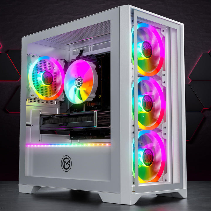 GameMachines Trinity Snow Edition - Gaming PC - AMD Ryzen 7 5700X - GeForce RTX 4060 Ti - 1TB SSD -
