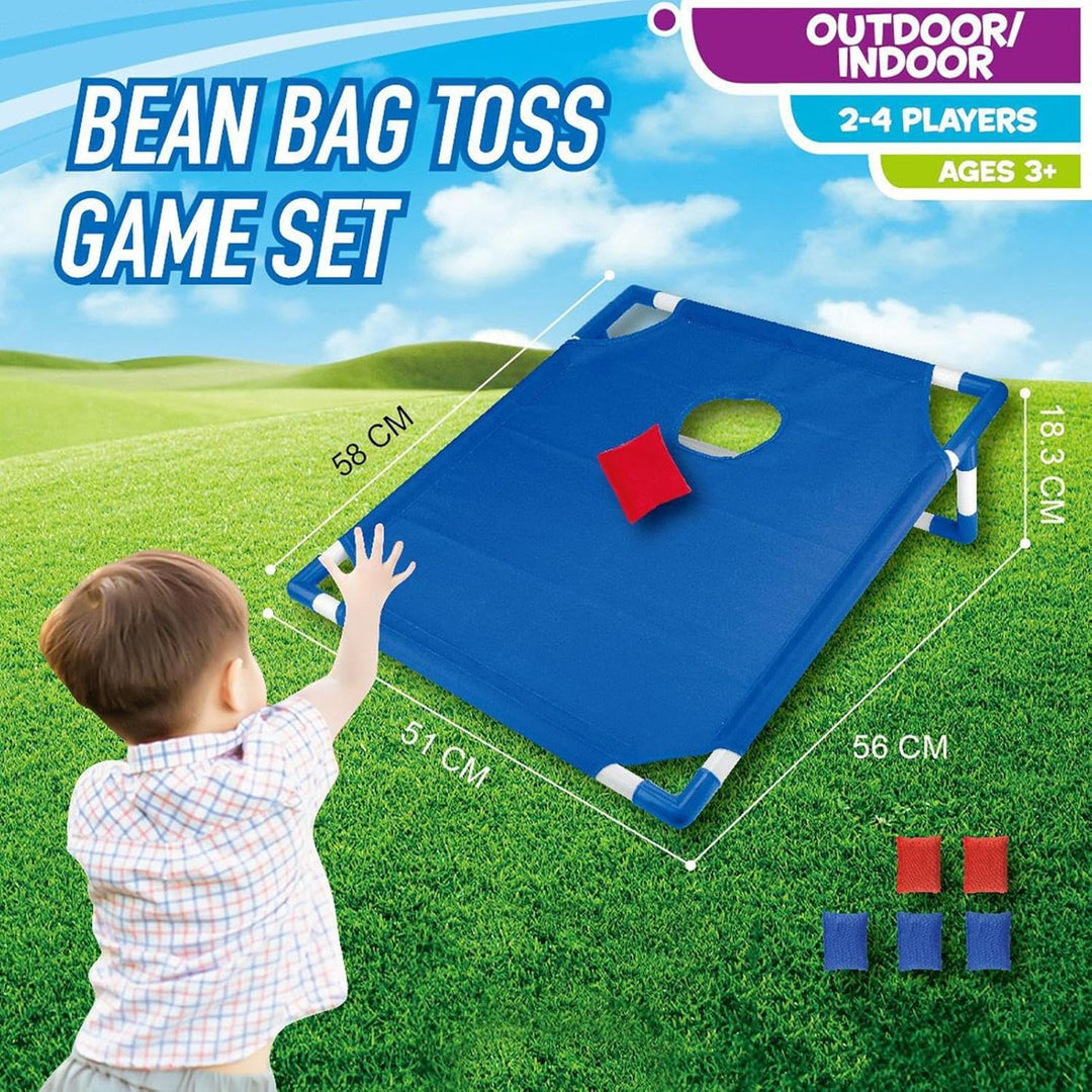Bean Bag Wurfspiel Set, Cornhole Board Spielzeug mit 6 Bohnensäcke Garten Spielzeug Partyspiele Stra