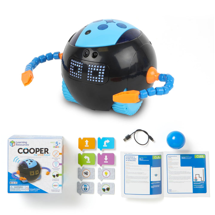 Learning Resources Cooper Der STEM-Roboter Einzeln LER3119, Ab 5 Jahren, Programmieren Lernen Ohne B