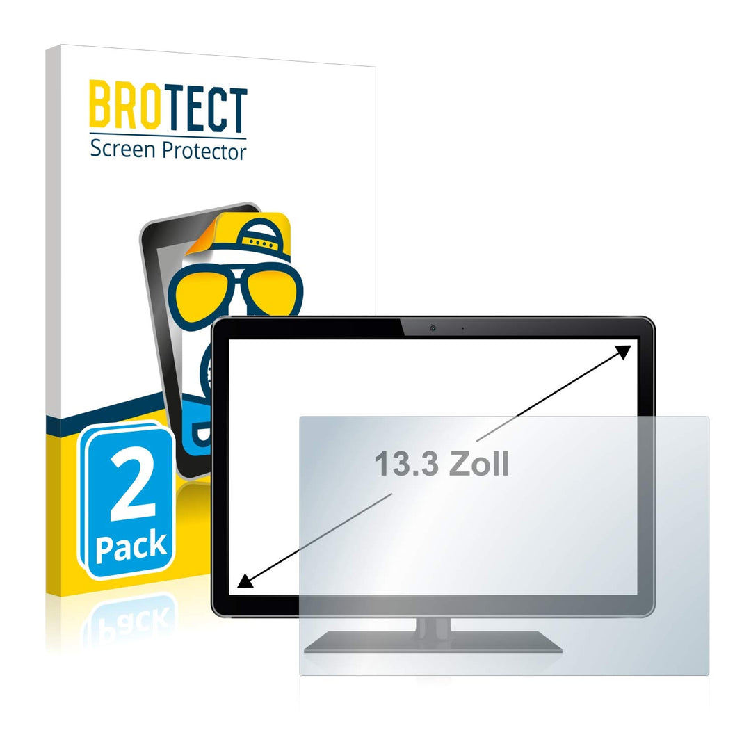 BROTECT 13.3" Entspiegelungs-Schutzfolie für Kassensysteme mit 13,3 Zoll (33.8 cm) [285 mm x 180 mm,