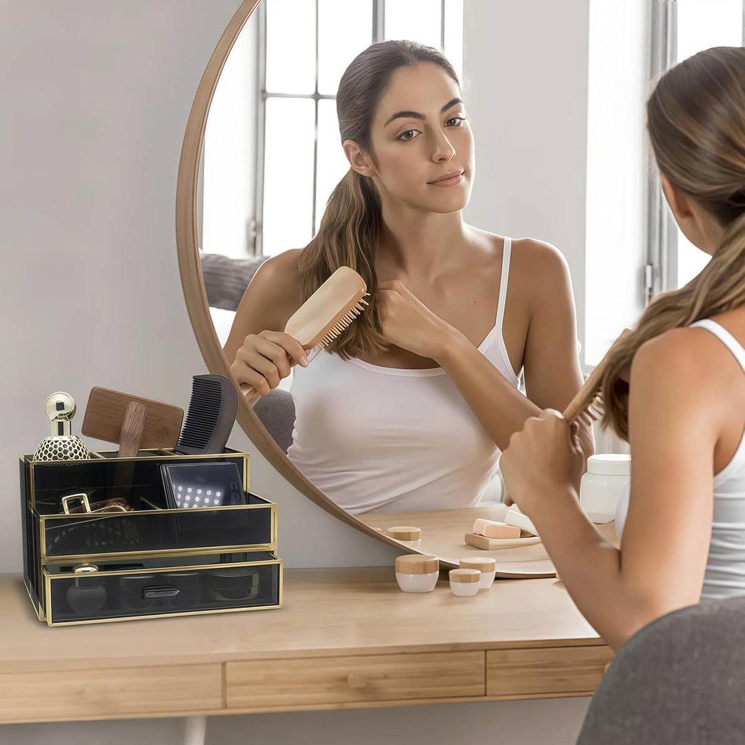 HARLIANGXY Make up Organizer mit Schubladen, Kosmetik Organizer, Multifunktion Schminktisch Organize