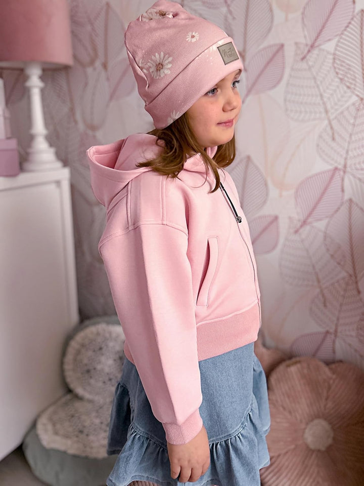 Rolanko Kapuzenpullover für Mädchen mit Reissverschluss, Gemütliche Langarm-Kapuzenjacke Lässiges Sw