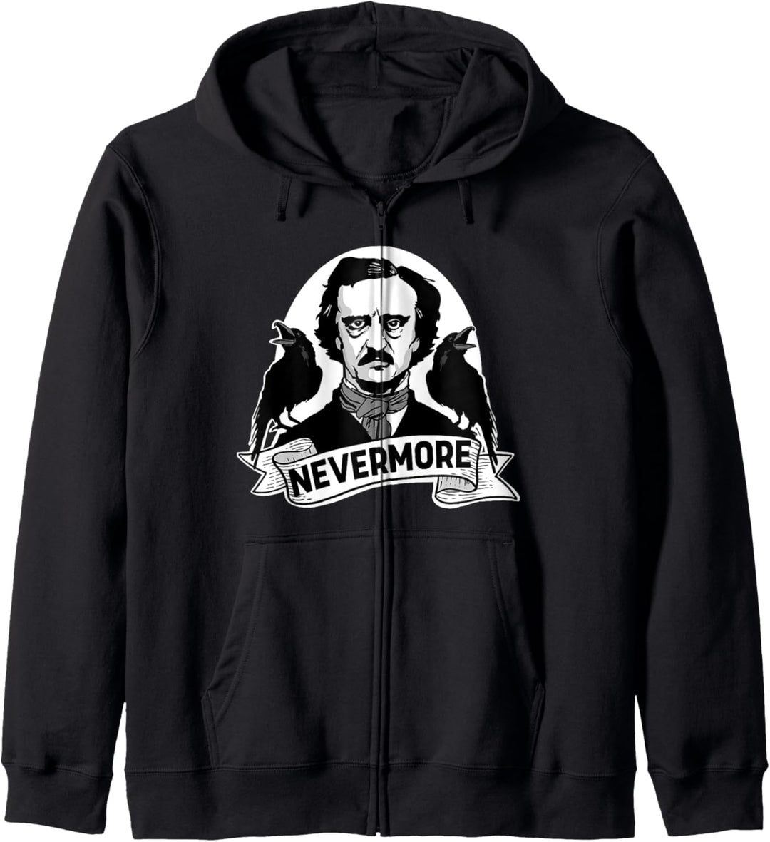 Edgar Allan Poe funny Nevermore Raven Halloween Kapuzenjacke