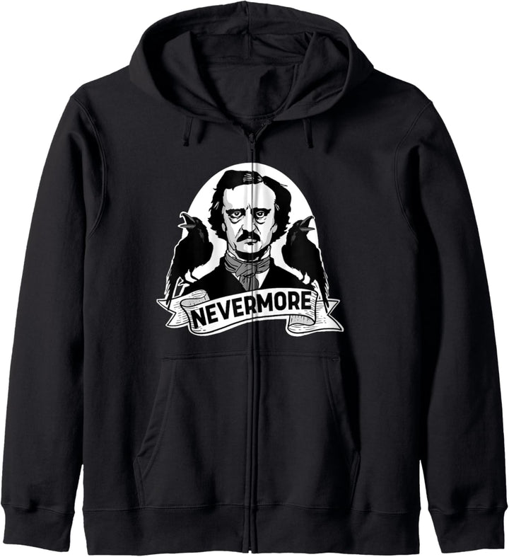 Edgar Allan Poe funny Nevermore Raven Halloween Kapuzenjacke