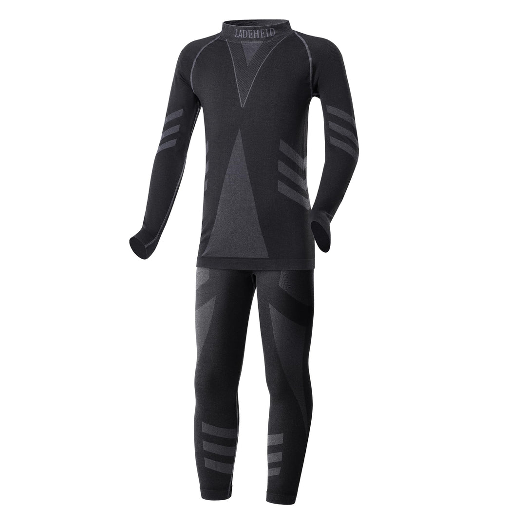 Ladeheid Skiunterwäsche Kinder Funktionsunterwäsche Set Langarm Shirt Lange Unterhose Thermoaktiv LA