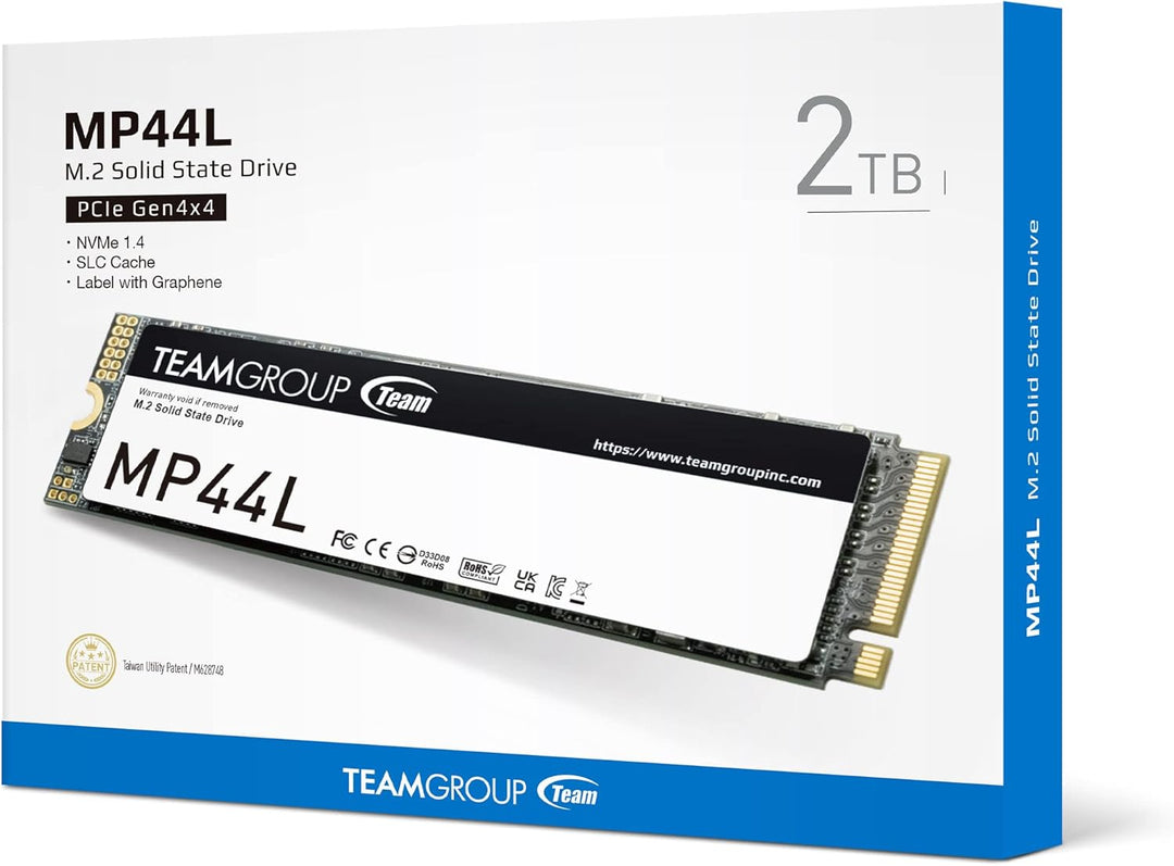 TEAMGROUP MP44L 2TB SLC Cache NVMe 1.4 PCIe Gen 4x4 M.2 2280 Laptop & Desktop SSD (R/W Geschwindigke