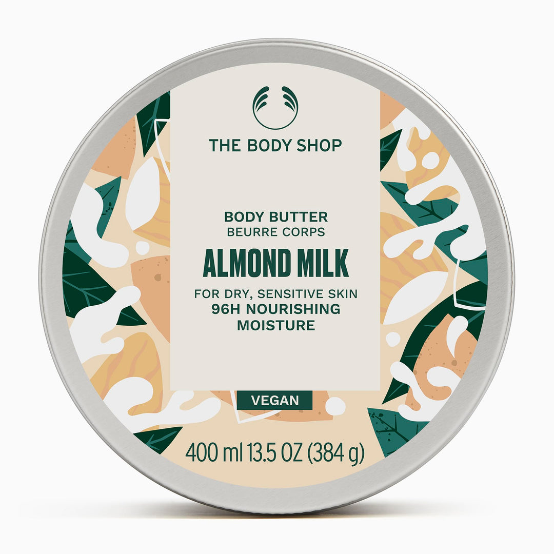 The Body Shop Body Butter ALMOND MILK for Dry Sensitive Skin - NEW-BIG- 400 ML