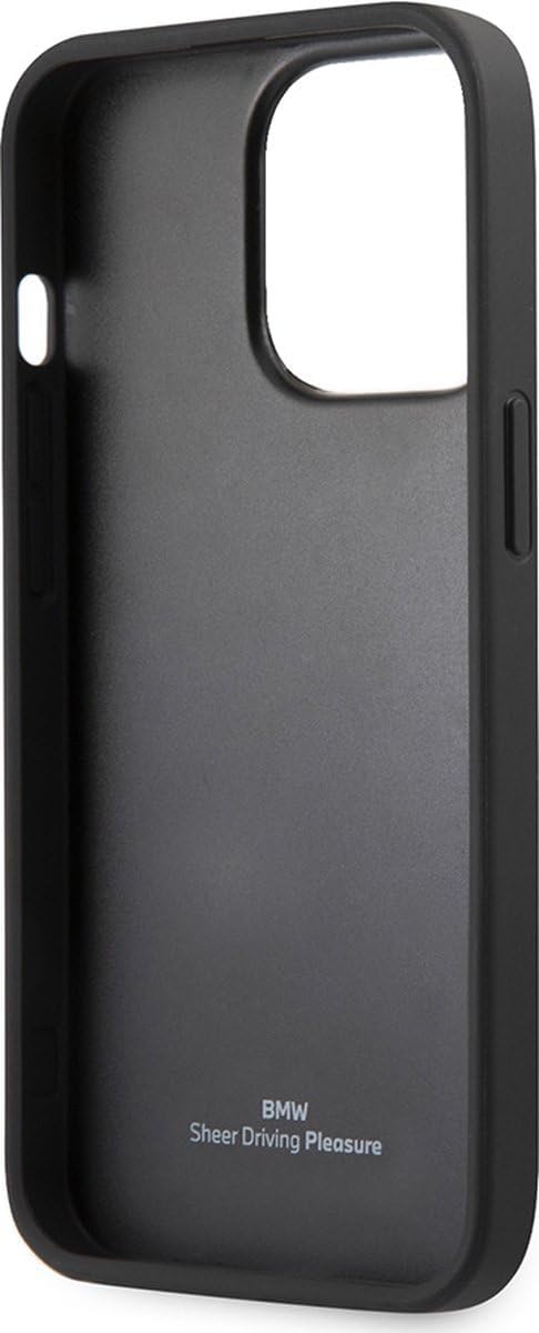 Etui BMW BMHCP14LSLLBK Hülle für iPhone 14 Pro 6,1" schwarz/Black Leather Stamp