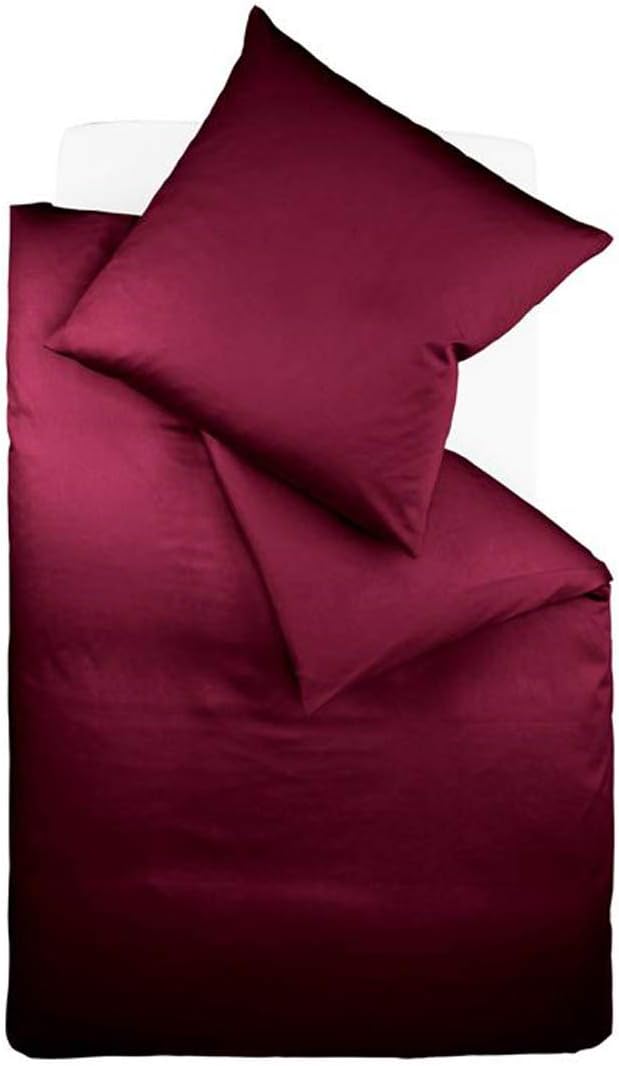 Fleuresse Colours Bettwäsche, Uni-Mako-Satin, pflaume, 200 x 200 cm Pflaume 200/200 Uni, Pflaume 200
