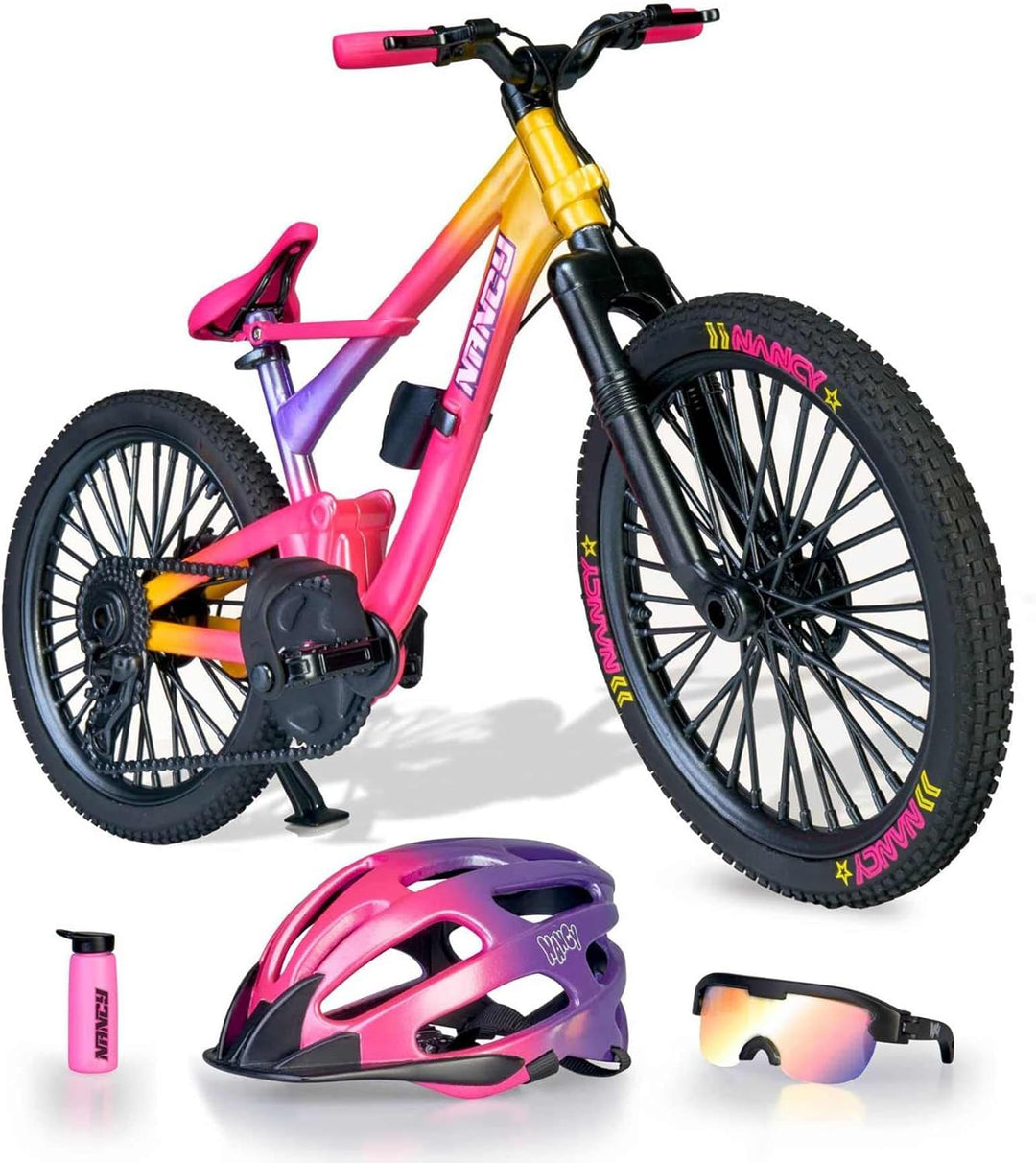 Nancy - EIN Tag mit dem Mountainbike, bewegliche Puppe Kniegelenken und Puppenfahrrad, Puppen Spielz