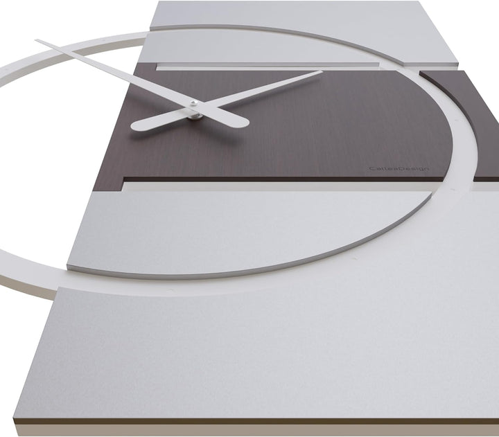CalleaDesign 45 cm Adam Wanduhr aus Wengé-Eiche Wengé Eiche, Wengé Eiche