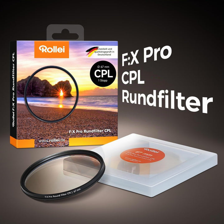 Rollei F:X Pro Rundfilter (77 mm, CPL-Filter) Schraubfilter aus Gorilla®* Glas mit hoher Farbtreue u