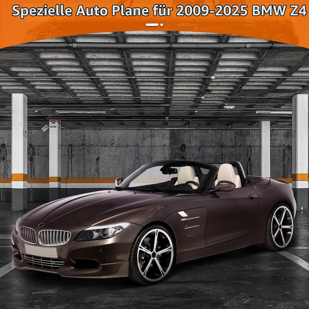 Autoabdeckung Indoor für BMW Z4 2009-2025, Stretch Soft Satin Massgeschneidert Atmungsaktiv Staubsch