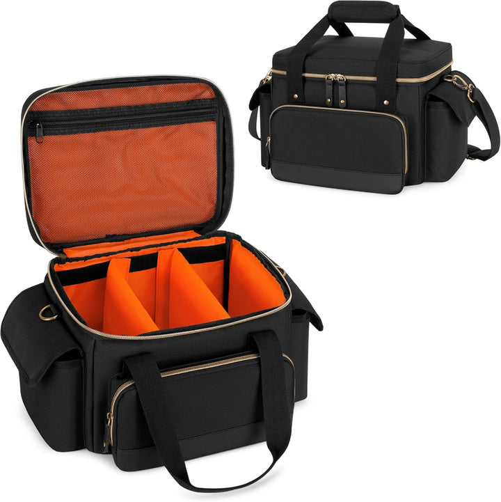 Damero 7-Zoll-Tasche für Schallplatten, Schallplatten Aufbewahrung Koffer für über 80 LP-Schallplatt