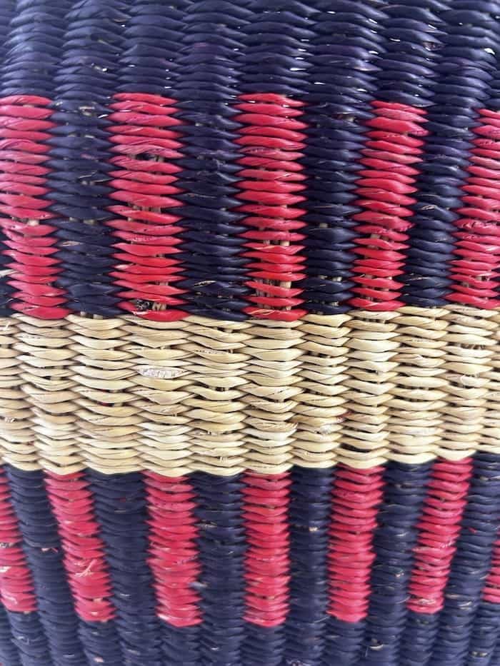 Bolga Korb Afrika - XXL - Das Original aus Ghana - Bunt - Fair Trade - Rund - Viele Farben - Afrikan