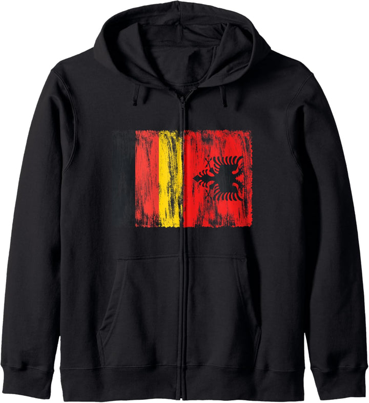 Deutschland & Albanien Albanisch Flagge Flaggen Kapuzenjacke