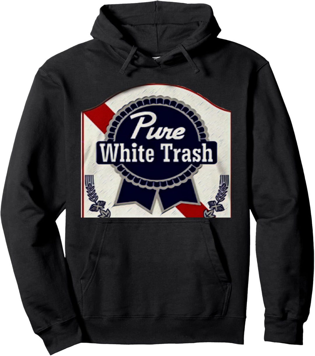 Reiner weisser Mülleimer. Pullover Hoodie