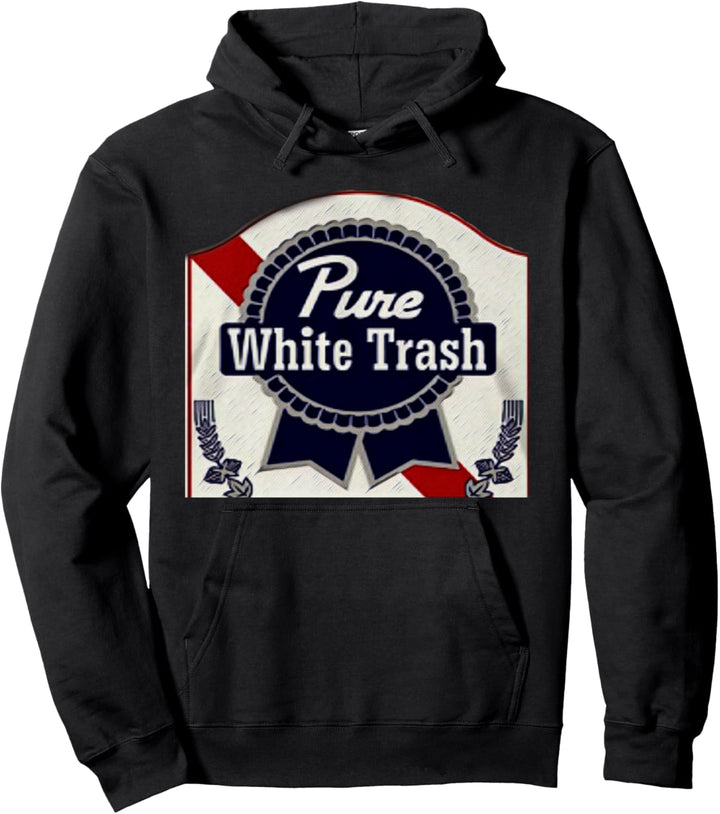 Reiner weisser Mülleimer. Pullover Hoodie