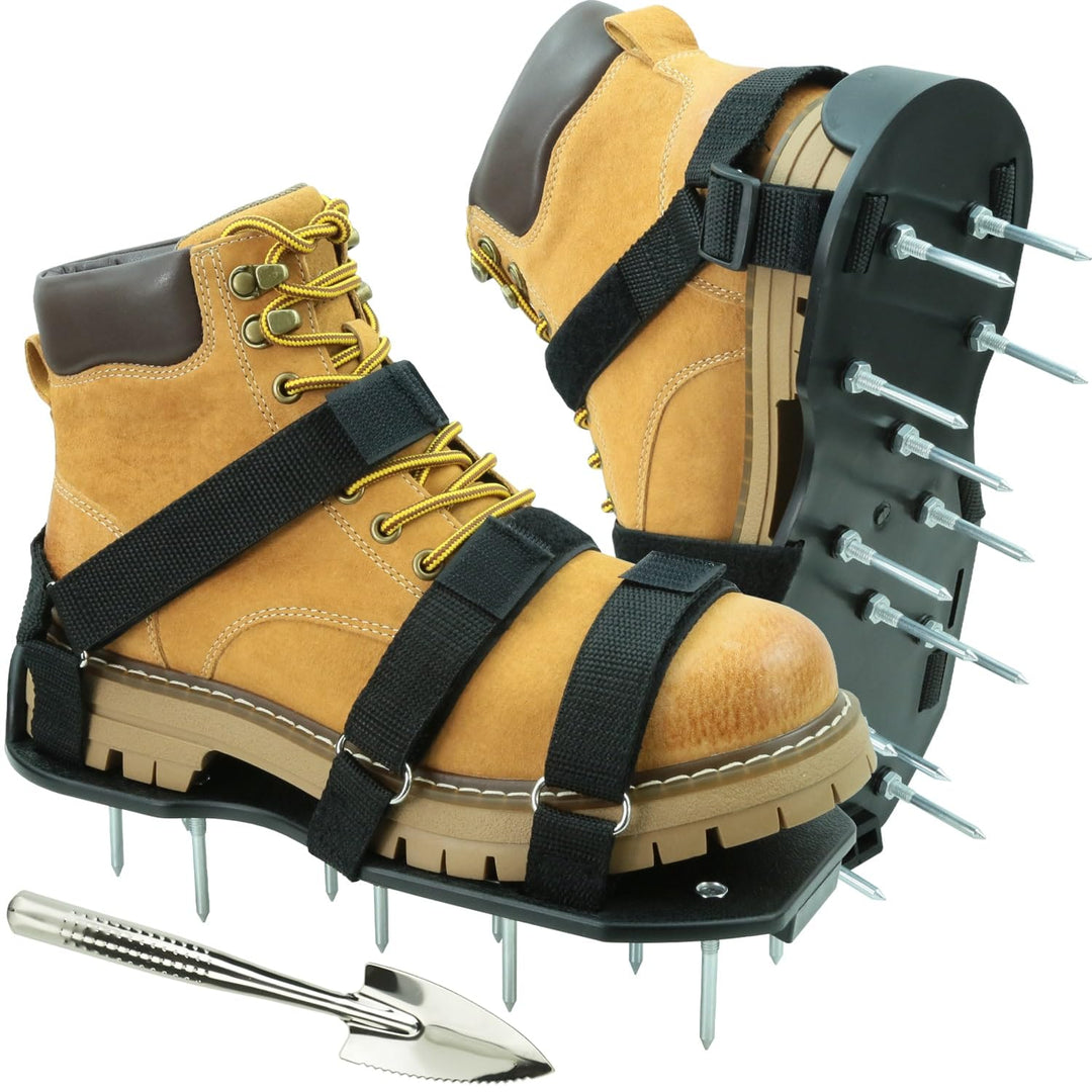 Rasenlüfter Schuhe, Nagelschuhe mit Klettverschluss Aerifizierer für Rasen mit Kostenlose Installati