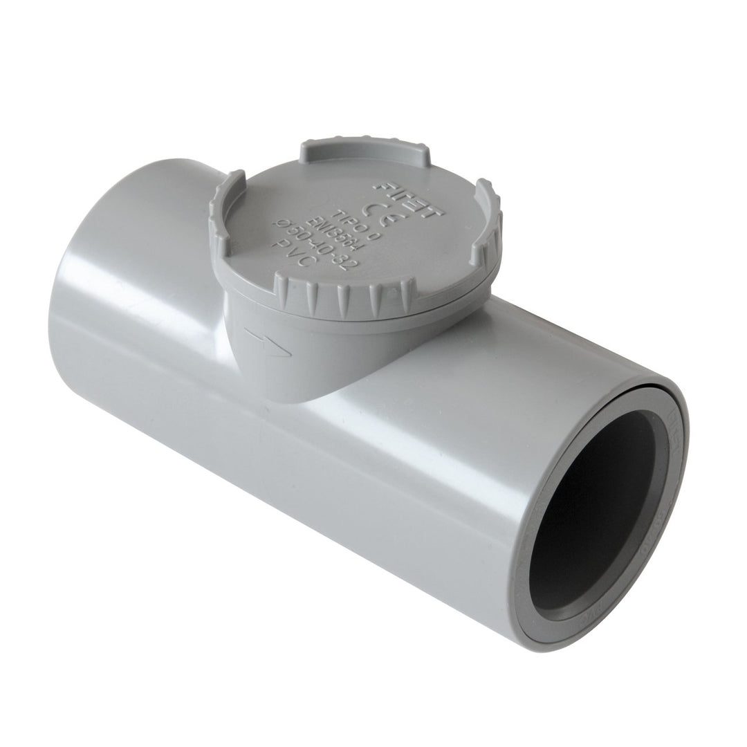 First Plast nrc40g Rückstauklappe aus PVC zum Kleben, Durchmesser 40 mm