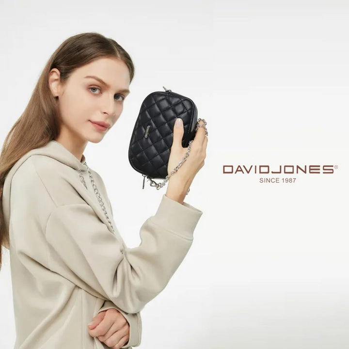 David Jones - Dämen Kleine Umhängetasche - Frau Mini Handtasche PU Leder - Handy Tasche Multi Tasche