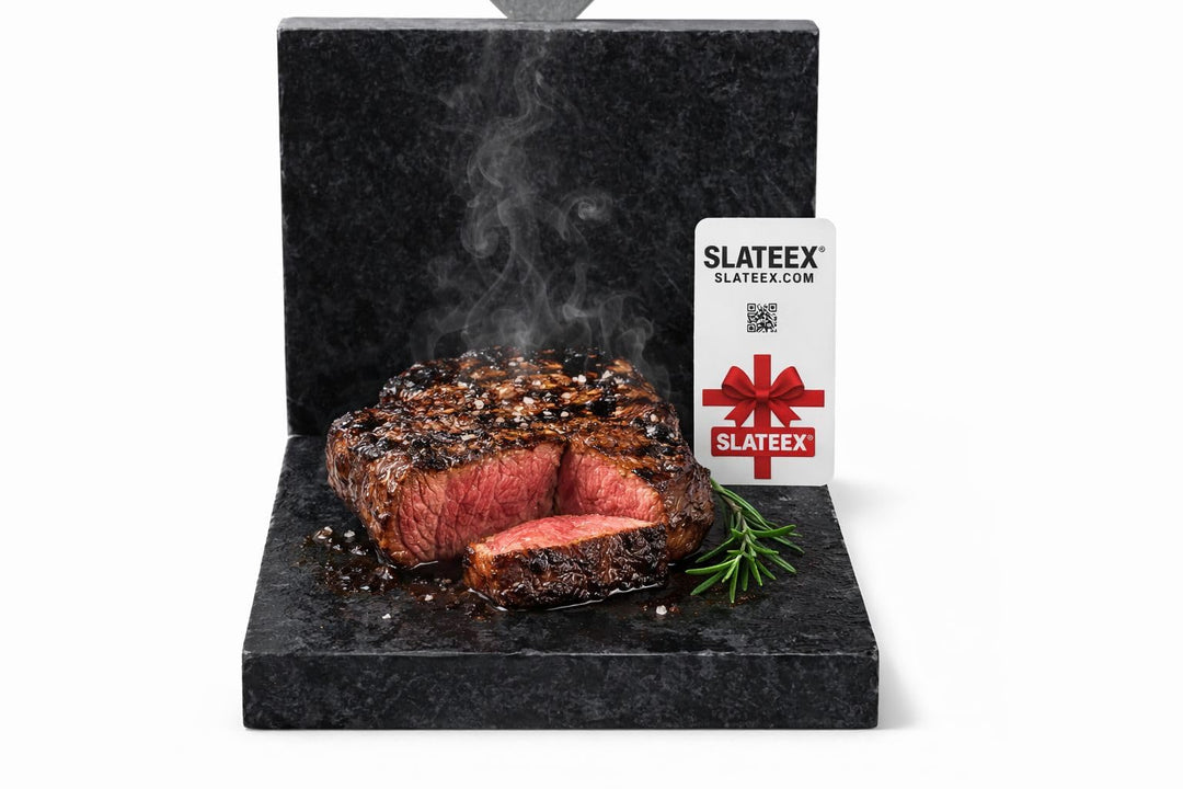 Schwarzer Naturstein-Grillstein aus Pietra Ollare Speckstein, 20×20×3 cm – Polierte Hot-Stone-Platte