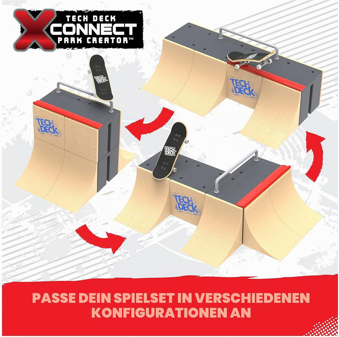 Tech Deck, Big Vert Wall X-Connect Park Creator - Personalisierbares und baubares Rampen-Set mit exk