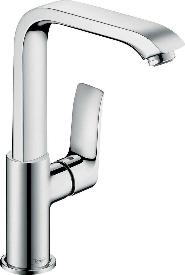hansgrohe Wasserhahn Metris (Armatur mit Auslauf Höhe 230mm und Zugstangen-Ablaufgarnitur) Chrom Chr