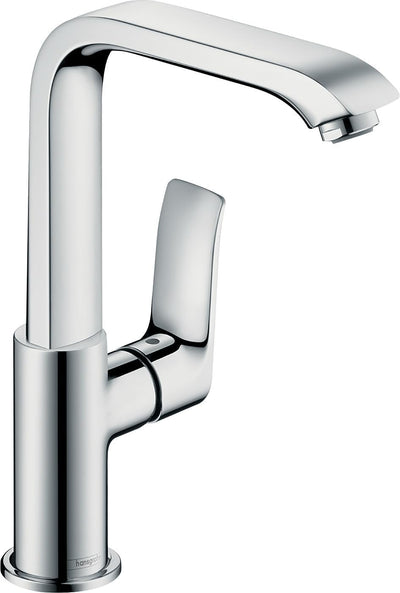 hansgrohe Wasserhahn Metris (Armatur mit Auslauf Höhe 230mm und Push-Open Ablaufgarnitur) Chrom Chro
