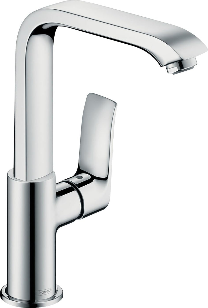 hansgrohe Wasserhahn Metris (Armatur mit Auslauf Höhe 230mm und Push-Open Ablaufgarnitur) Chrom Chro
