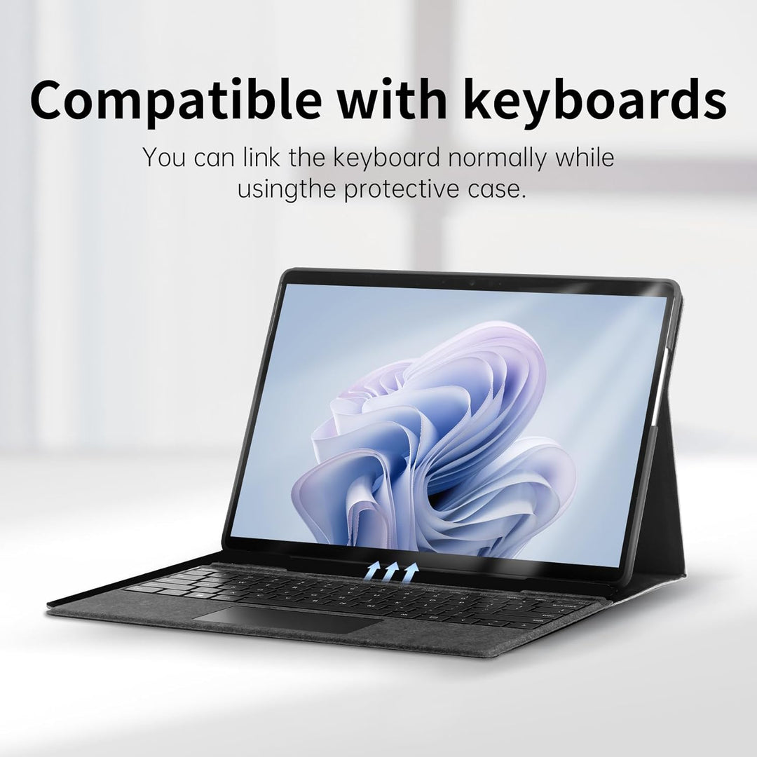 Omnpak Hülle für Microsoft Surface Pro 9 Tablet Business-Hülle, Tragetasche mit Stylus Stifthalter m