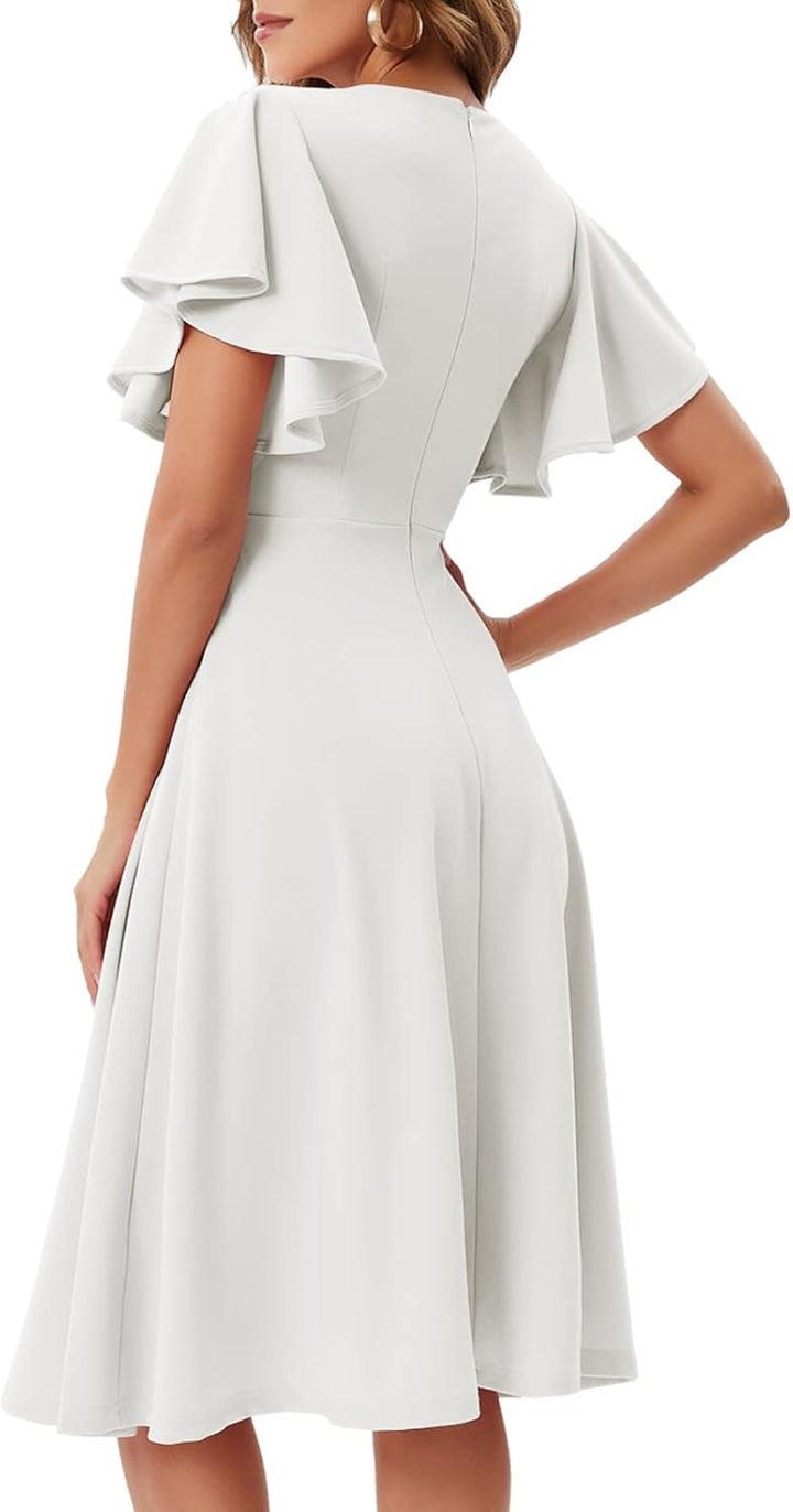 bridesmay Damen Kleider Vintage Kleider 50er Jahre Rockabilly A Line Cocktailkleid Abendkleider Eleg