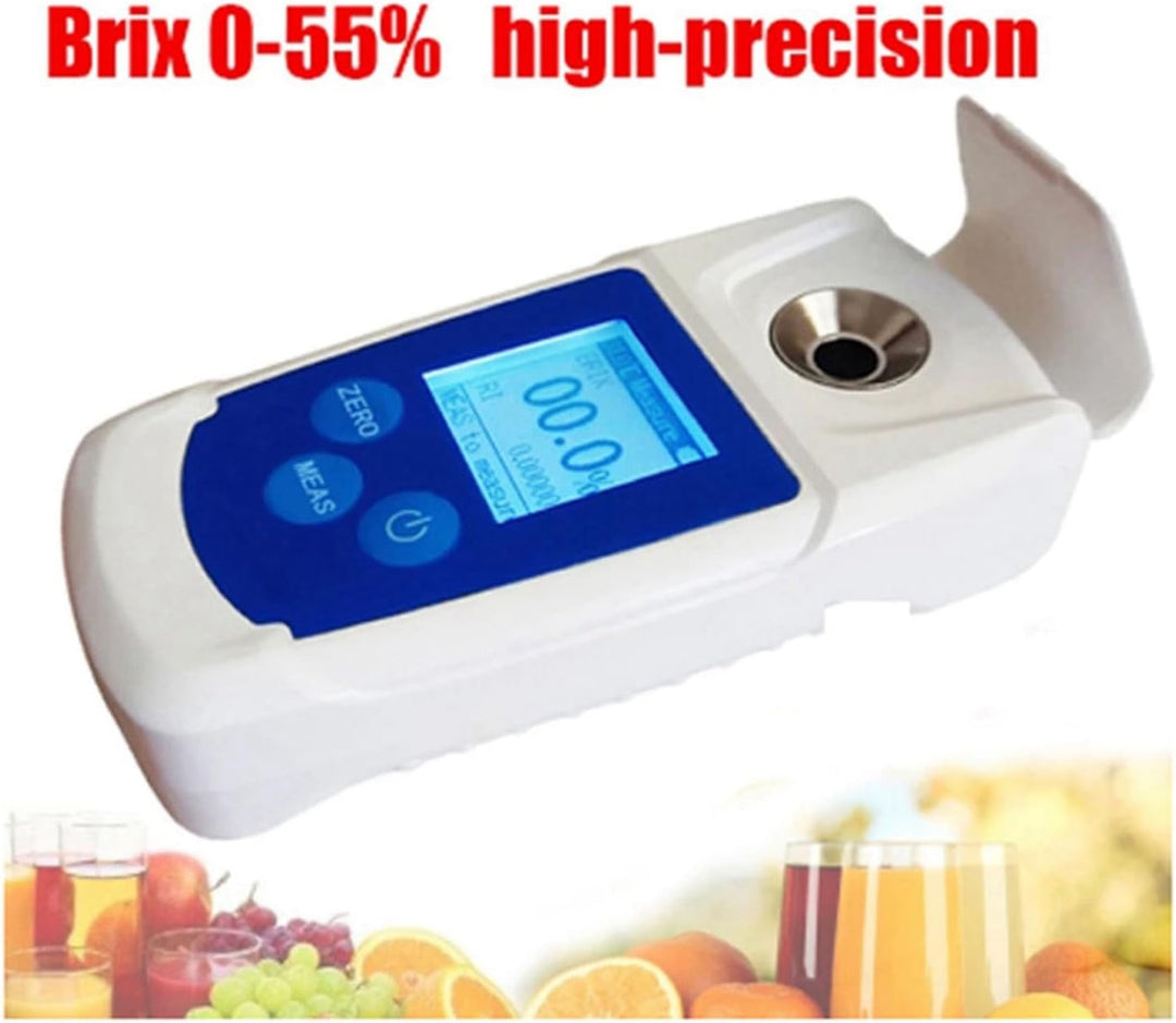Brix Meter, 0-55% 3 Datas Display HD Backlight Display Refraktometer Brix Digital für Saft zur Messu