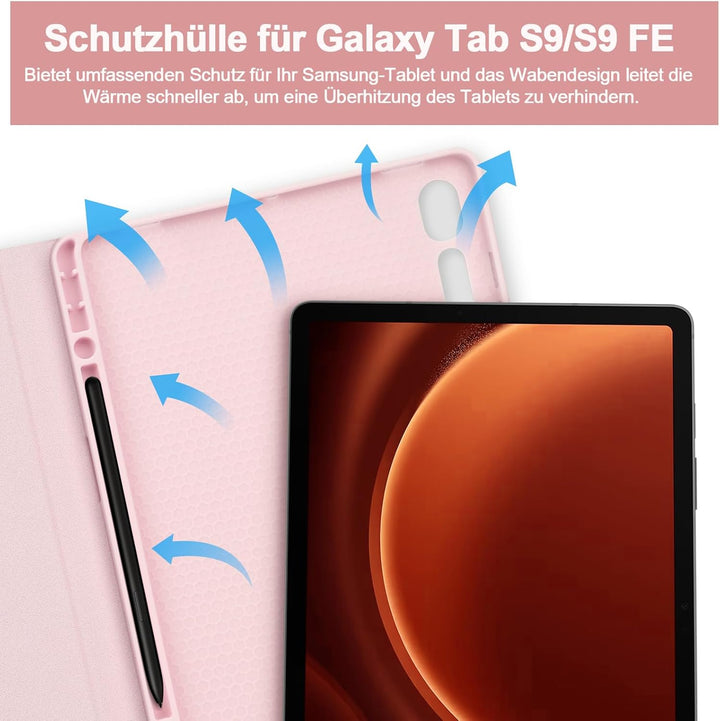 Bettdow für Samsung Galaxy Tab S10 Lite/ S10 FE 10,9" 2025 Tastatur Hülle, QWERTZ Layout Abnehmbarer