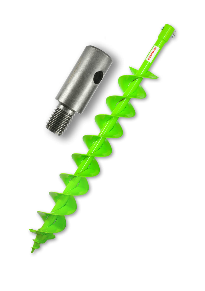 WERHE® Profi Bohrer Vollstahl, Erdbohrer für bohrmaschine 80 mm DoppelWelle Extreme robust mit m14 A