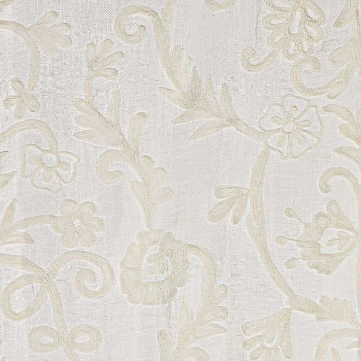 Loberon® Gardine Judie, Leinen, mit zarter Stickerei, romantischer Look, Befestigung durch dekorativ