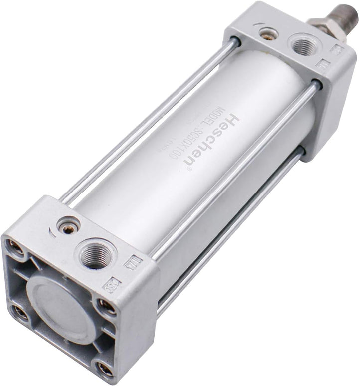 Heschen Pneumatischer Standard-Luftdruckzylinder, SC 50-100, PT1/4" Anschluss, 50mm Bohrung, 100mm H