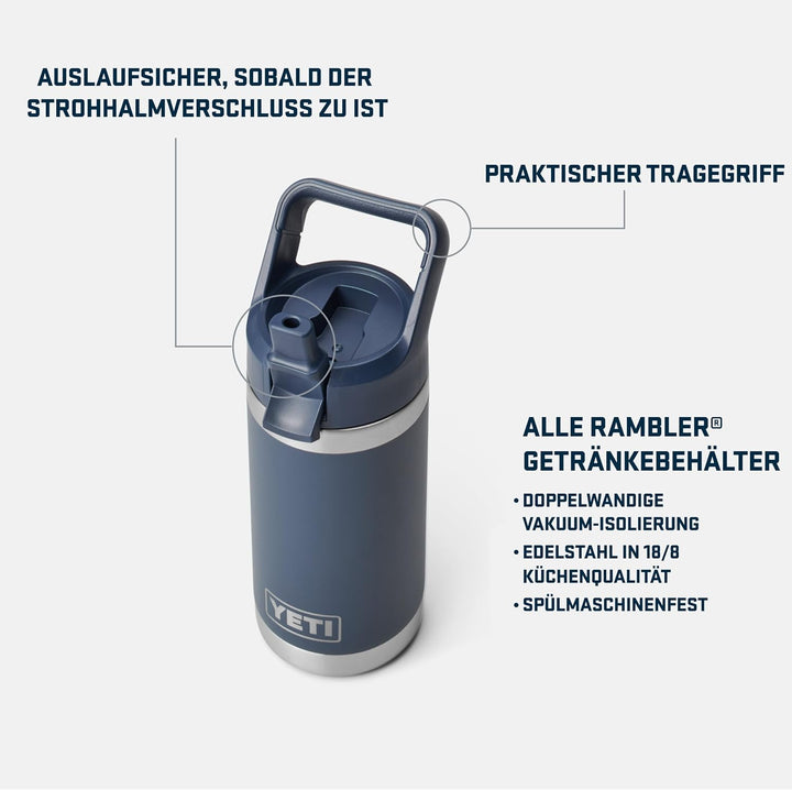 YETI Rambler Jr Kinderflasche, Navy, 12 oz (354 ml), Navy