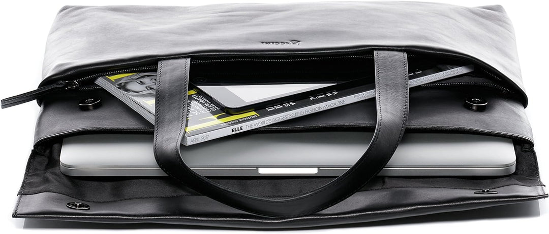 BACCINI Laptoptasche schmal VITO aus Premium Leder I Business-Tasche für Herren und Damen 15 Zoll La