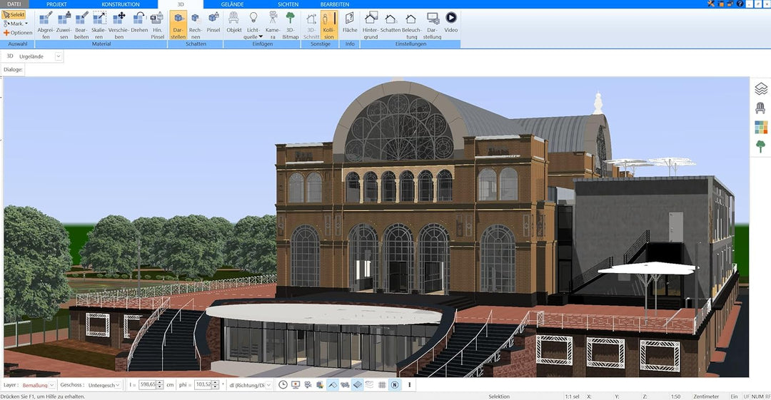 Plan7Architekt Pro 3 - Professionelle 3D CAD Architektur & Hausplaner Software, Grundriss Programm,