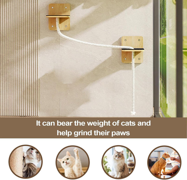 Wandregale Für Katzen-Platzsparendes Wandregal für Katzen mit Halterung,Kletterwand mit Liegeplatz,