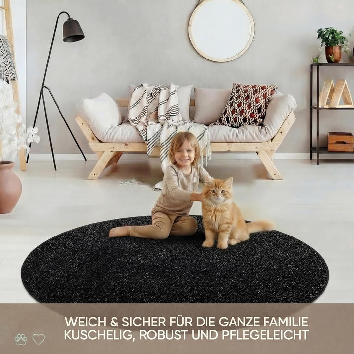 Fashion4Home Teppich Wohnzimmer – Einfarbig Teppich, Uni Teppich fürs Kinderzimmer, Schlafzimmer, Ar